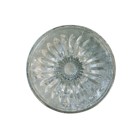 EUC Wexford Crystal 8" Footed Centerpiece Bowl Vintage 1940's Anchor Hocking - Picture 6 of 8